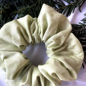 Textil scrunchie hajgumi, M - batikolt zöld, Ruha & Divat, Hajdísz & Hajcsat, Hajgumi, Varrás, MESKA