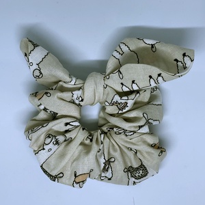 textil scrunchie hajgumi, M nyuszifüles  - Lámás - ruha & divat - hajdísz & hajcsat - hajgumi - Meska.hu