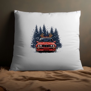 BMW karácsonyi párna - Tökéletes ajándék BMW rajongók számára! - otthon & életmód - lakástextil - párna & párnahuzat - Meska.hu