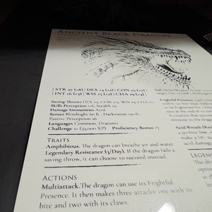 DnD Black Dragon aluminium fali panel (20x30) - otthon & életmód - dekoráció - kép & falikép - táblakép - Meska.hu