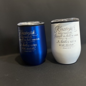 Egyedi gravírozott utazópohár saját szöveggel vagy dizájnnal � 300 ml - otthon & életmód - konyhafelszerelés, tálalás - tálalás - pohár - Meska.hu