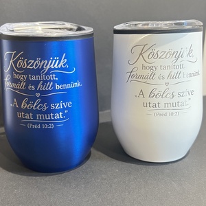 Egyedi gravírozott utazópohár saját szöveggel vagy dizájnnal � 300 ml - otthon & életmód - konyhafelszerelés, tálalás - tálalás - pohár - Meska.hu
