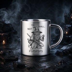You Shall Not Pspspsps macskás fém bögre � lézergravírozott fantasy ajándék, Otthon & Életmód, Konyhafelszerelés, tálalás, Tálalás, Bögre & Csésze, Gravírozás, pirográfia, MESKA