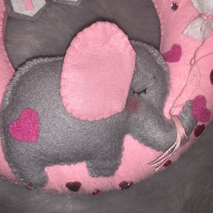 Elefánt lufikkal filc gyerek névtábla, ajtódísz,falidísz , babaszoba dekoráció  - otthon & életmód - babaszoba, gyerekszoba - babaszoba dekoráció - Meska.hu