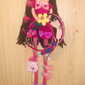 Borzas Kata  filc hajcsat tartó, Ékszer, Ékszertartó, Fali ékszertartó, Varrás, Mindenmás, MESKA