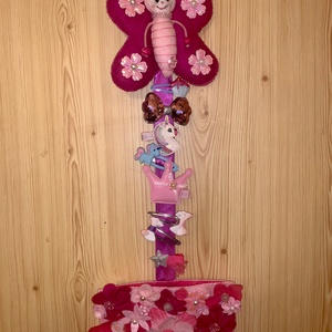 Pillangós  filc hajcsat tartó, Ékszer, Ékszertartó, Fali ékszertartó, Varrás, Mindenmás, MESKA