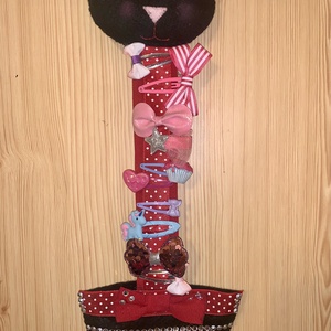 Cicás  filc hajcsat tartó, Ékszer, Ékszertartó, Fali ékszertartó, Varrás, Mindenmás, MESKA