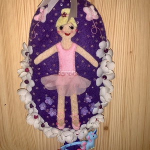 Balerina  filc hajcsat tartó - ékszer - ékszertartó - fali ékszertartó - Meska.hu