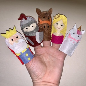 Királyi udvar filc ujjbáb készlet- 8 db., Játék & Sport, Bábok, Ujjbáb, Varrás, Mindenmás, MESKA