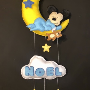 Mickey egeres filc  babaszoba dekoráció, filc gyerek névtábla, ajtódísz, gyerekszoba dekoráció, Otthon & Életmód, Babaszoba, gyerekszoba, Babaszoba dekoráció, Varrás, Mindenmás, MESKA