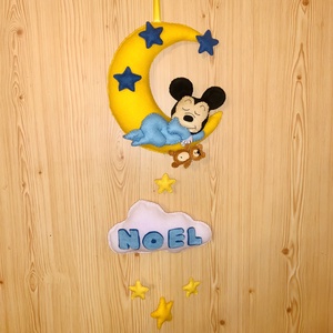 Mickey egeres filc  babaszoba dekoráció, filc gyerek névtábla, ajtódísz, gyerekszoba dekoráció - otthon & életmód - babaszoba, gyerekszoba - babaszoba dekoráció - Meska.hu