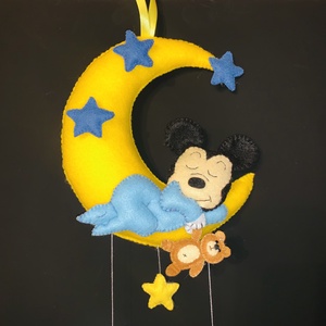 Mickey egeres filc  babaszoba dekoráció, filc gyerek névtábla, ajtódísz, gyerekszoba dekoráció - otthon & életmód - babaszoba, gyerekszoba - babaszoba dekoráció - Meska.hu