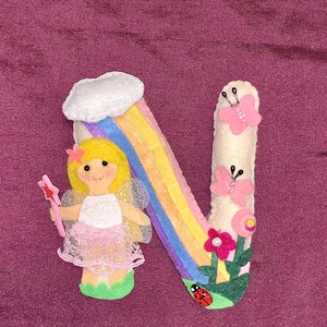 Tündéres betű,füzér,girland,névtábla,ajtódísz , babaszoba dekoráció - otthon & életmód - babaszoba, gyerekszoba - gyerek névtábla - Meska.hu