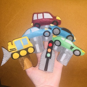 Kisautók, járművek  filc ujjbáb készlet jelzőlámpával, Játék & Sport, Bábok, Ujjbáb, Varrás, Mindenmás, MESKA