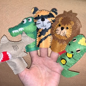Vadon élő, veszélyes állatok filc ujjbáb készlet, Játék & Sport, Bábok, Ujjbáb, Baba-és bábkészítés, Mindenmás, MESKA
