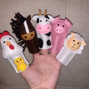 Farm, tanya állatai , ház körüli állatok, házi állatok   filc ujjbáb készlet, Játék & Sport, Bábok, Ujjbáb, Varrás, Mindenmás, MESKA