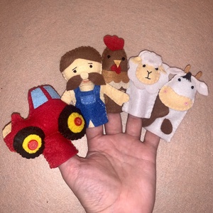 Tanyasi élet, farm, házkörüli állatok, háziállatok  filc ujjbáb készlet, Játék & Sport, Bábok, Ujjbáb, Varrás, Mindenmás, MESKA