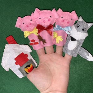 A három kismalac és a farkas  filc ujjbáb készlet, Játék & Sport, Bábok, Ujjbáb, Varrás, Mindenmás, MESKA