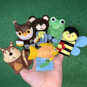 Mit esznek az állatok? filc ujjbáb készlet - Meska.hu