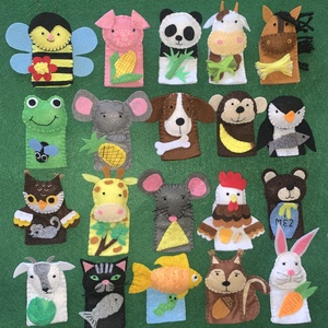 Mit esznek az állatok? filc ujjbáb, Játék & Sport, Bábok, Ujjbáb, Varrás, Mindenmás, MESKA