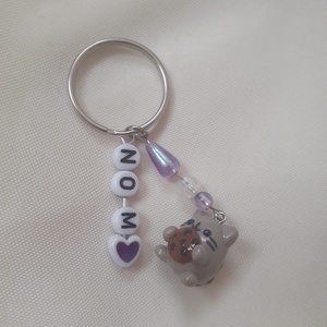 � Kekszes Pusheen charm kulcstartó - táska & tok - kulcstartó & táskadísz - táskadísz - Meska.hu