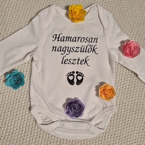 Baba bejelentő body(Nagyszülők lesztek) - Meska.hu