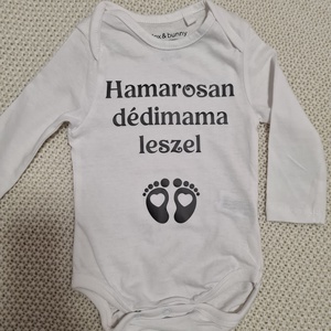 Baba bejelentő body(Nagyszülők lesztek) - Meska.hu
