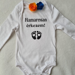 Baba bejelentő body (Hamarosan érkezem) - Meska.hu