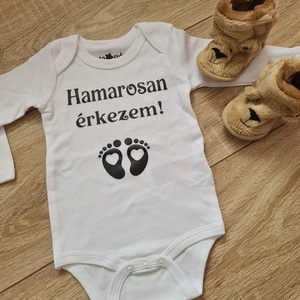 Baba bejelentő body (Hamarosan érkezem) - Meska.hu