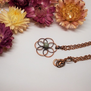 Flower of Life réz nyaklánc - ékszer - nyaklánc - medálos nyaklánc - Meska.hu