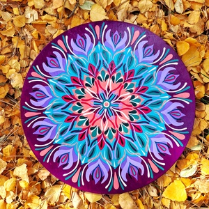 Éjszaka csillaga mandala  35 cm - otthon & életmód - dekoráció - fali és függő dekoráció - falra akasztható dekor - Meska.hu
