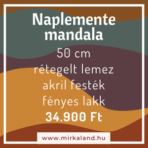 Naplemente mandala  50 cm - otthon & életmód - dekoráció - spiritualitás - mandala - Meska.hu