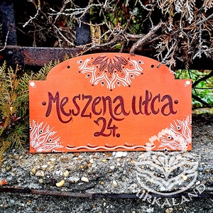 Házszámtábla, üdvözlőtábla, utcatábla - Meska.hu