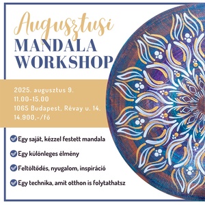 Alkotás, ami hűsít  mandalafestő workshop  2025. augusztus 9. - Meska.hu