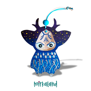 Lunava  az Éjcsend Őrzője  12 cm  kézzel festett fafigura - otthon & életmód - dekoráció - fali és függő dekoráció - függődísz - Meska.hu