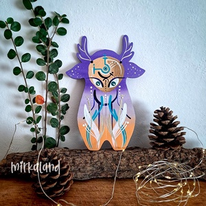 Avala  a Hajnali Figyelő  18 cm  kézzel festett fafigura - otthon & életmód - dekoráció - fali és függő dekoráció - függődísz - Meska.hu