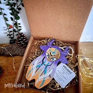 Avala  a Hajnali Figyelő  18 cm  kézzel festett fafigura - otthon & életmód - dekoráció - fali és függő dekoráció - függődísz - Meska.hu