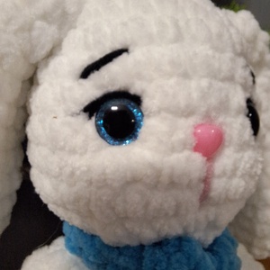 Horgolt fehér nyuszi - játék & sport - plüssállat & játékfigura - nyuszi - Meska.hu