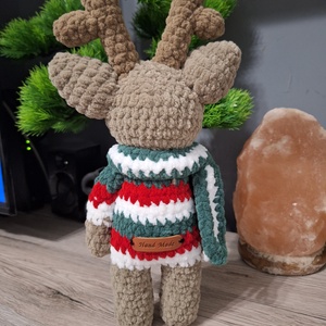 Horgolt rénszarvas - játék & sport - plüssállat & játékfigura - más figura - Meska.hu