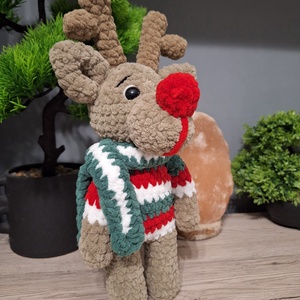 Horgolt rénszarvas - játék & sport - plüssállat & játékfigura - más figura - Meska.hu