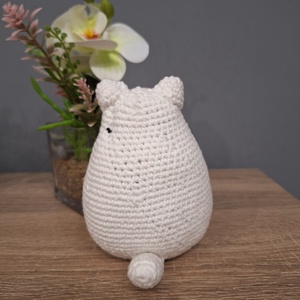 Horgolt valentin cica szívvel - játék & sport - plüssállat & játékfigura - cica - Meska.hu