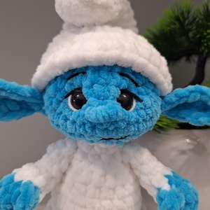 Horgolt Hupikék Törpike - játék & sport - plüssállat & játékfigura - manó - Meska.hu