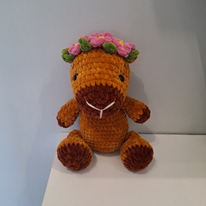 Horgolt Capybara - játék & sport - plüssállat & játékfigura - kapibara - Meska.hu