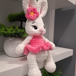 Horgolt Balerina nyuszi - játék & sport - plüssállat & játékfigura - nyuszi - Meska.hu