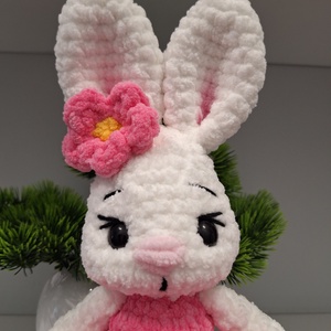 Horgolt Balerina nyuszi - játék & sport - plüssállat & játékfigura - nyuszi - Meska.hu