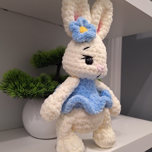 Horgolt Balerina nyuszi - játék & sport - plüssállat & játékfigura - nyuszi - Meska.hu