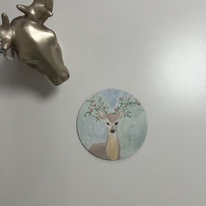 Pasztell mini festmény hűtőmágnes � kézzel festett, natúr vászon - otthon & életmód - konyhafelszerelés, tálalás - konyhai dekoráció - hűtőmágnes - Meska.hu