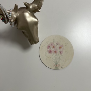 Pasztell mini festmény hűtőmágnes � kézzel festett, natúr vászon - otthon & életmód - konyhafelszerelés, tálalás - konyhai dekoráció - hűtőmágnes - Meska.hu