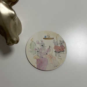 Pasztell mini festmény hűtőmágnes � kézzel festett, natúr vászon - otthon & életmód - konyhafelszerelés, tálalás - konyhai dekoráció - hűtőmágnes - Meska.hu