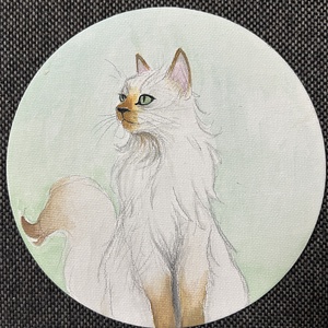 Pasztell mini festmény hűtőmágnes � kézzel festett, natúr vászon - otthon & életmód - konyhafelszerelés, tálalás - konyhai dekoráció - hűtőmágnes - Meska.hu